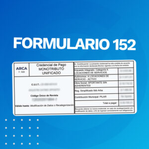 Formulario 152 Monotributo